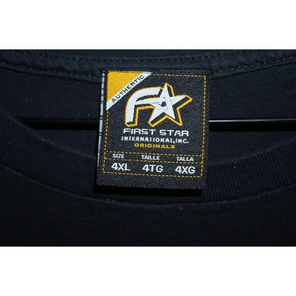 Vintage Buffalo Soldiers Long Sleeve Shirt 4XL Black First Star USA Flag Back - Picture 2 of 3